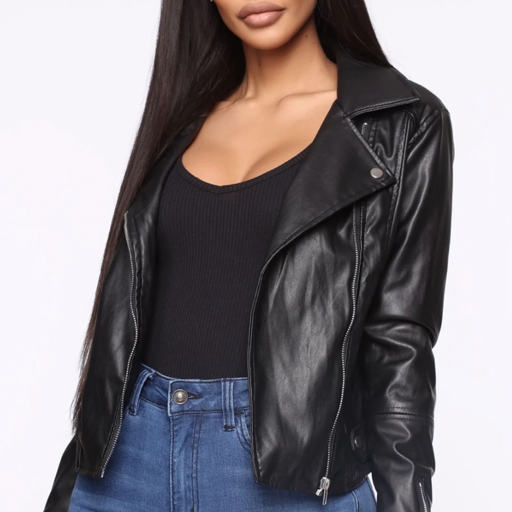 Fashion Nova Black Leather Jacket